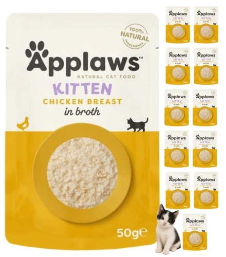 Applaws Kitten pierś z kurczaka saszetki mokra karma dla kociąt 12x50g