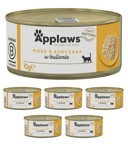Applaws puszka pierś z kurczaka mokra karma dla kota 6x70g
