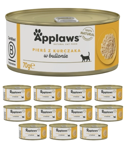 Applaws puszka pierś z kurczaka mokra karma dla kota 12x70g