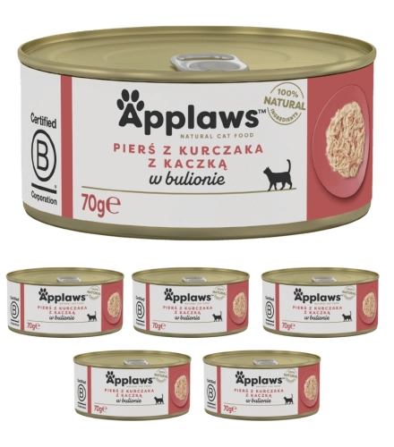 Applaws puszka kurczak kaczka mokra karma dla kota 6x70g