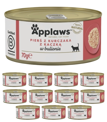 Applaws puszka kurczak kaczka mokra karma dla kota 12x70g