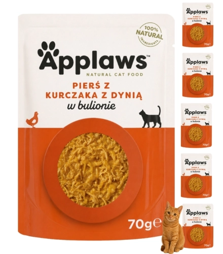 Applaws Selection kurczak dynia saszetka mokra karma dla kota 6x70g