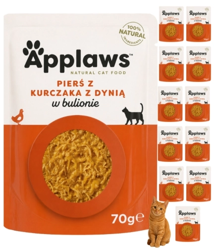 Applaws Selection kurczak dynia saszetka mokra karma dla kota 12x70g
