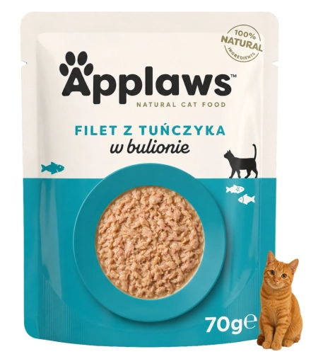 Applaws Kot filet z tuńczyka w bulionie 70g sasz.
