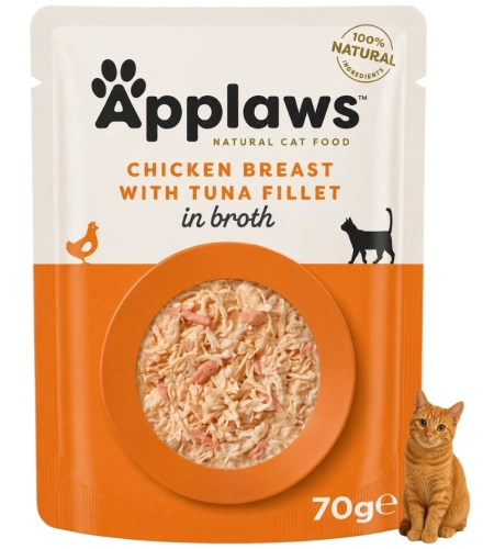 Applaws Kot kurczak tuńczyk w bulionie sasetka mokra karma 70g