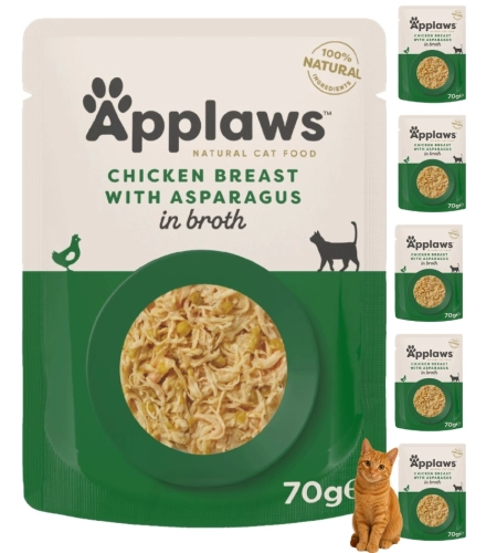 Applaws Selection Kurczak szparagi saszetka mokra karma 6x70g