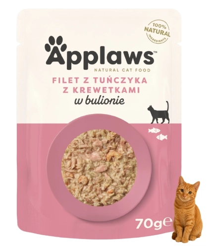 Applaws Selection tuńczyk krewetki saszetka mokra karma dla kota 70g