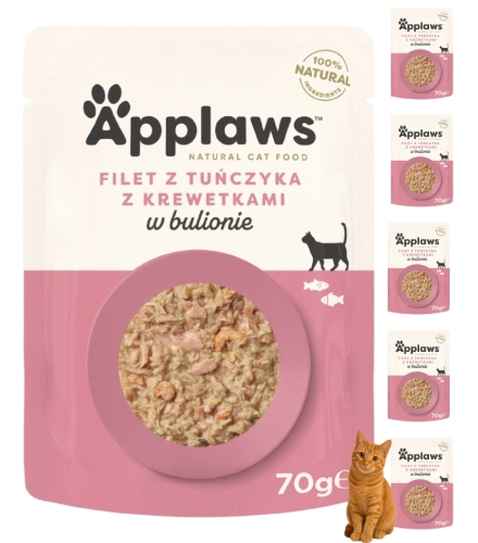 Applaws Selection tuńczyk krewetki saszetka mokra karma dla kota 6x70g