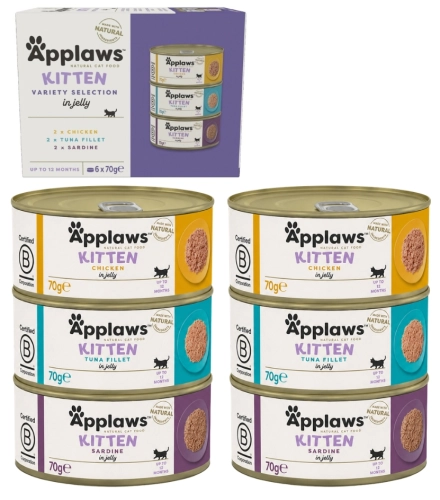 Applaws Kociak MULTIPAK w galarecie 6x70g puszka
