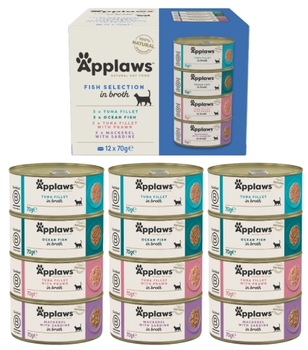 Applaws Kot MULTIPAK mix rybny  puszka 12x70g