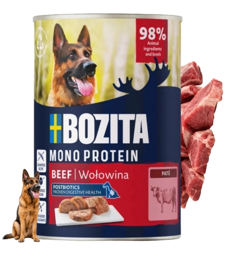Bozita Mono Protein pasztet wołowina mokra karma dla psa puszka 400 g