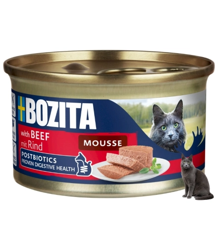 Bozita mus Wołowina karma mokra dla kota z postbiotykiem 85 g