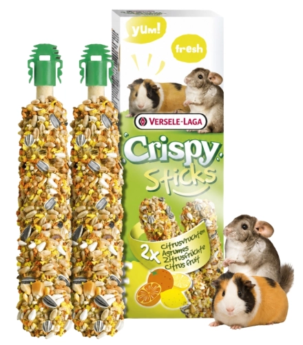 Versele-Laga Crispy kolby cytrus dla świnki morskiej szynszyli gryzoni 2szt