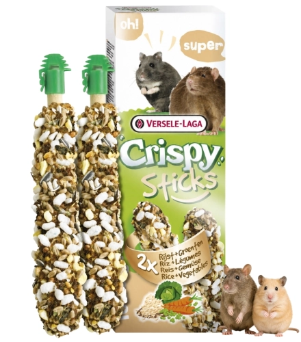 Versele Laga Crispy Sticks Hamsters Rats 2 kolby ryż warzywa dla chomika szczura 110 g