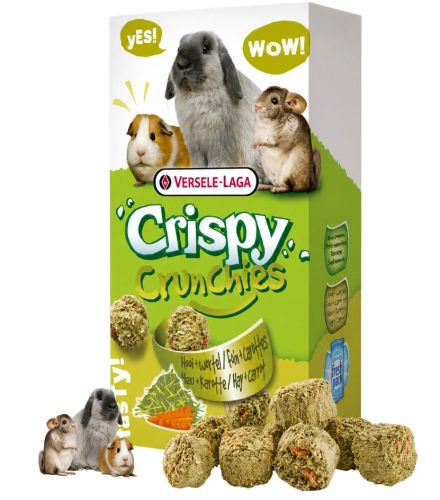 Versele Laga Crispy Crunchies przysmak sianko marchewka dla królika świnki morskiej szynszyli75 g