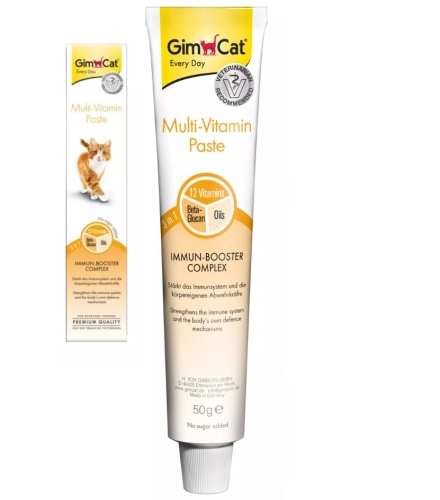 GimCat Multi Vitamin pasta dla kota witaminy odporność sierść 50 g