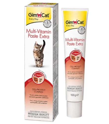 GimCat Multi Vitamin Extra pasta dla kota omega 3 i 6 odporność 100 g