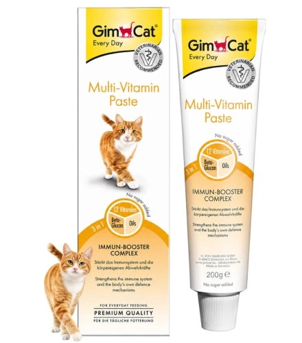 GimCat Multi Vitamin Extra pasta dla kota omega 3 i 6 odporność 200 g