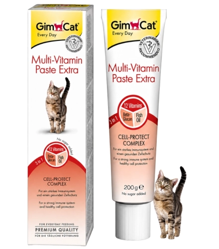 GimCat Multi Vitamin Extra pasta dla kota 3w1 z olejem rybnym 200 g