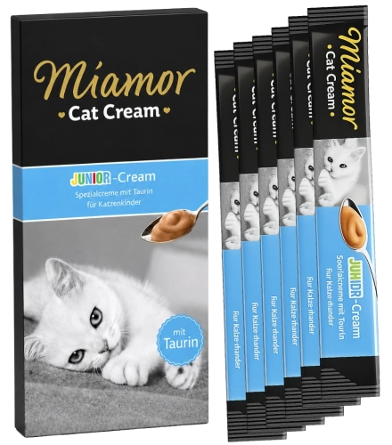 Miamor Junior Cream pasta mleczna dla kociąt z tauryną 6 x 15 g