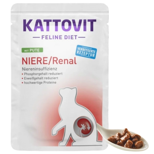 Kattovit Renal mokra karma dietetyczna dla kota indyk nerki saszetka 85 g