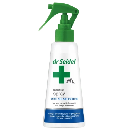 Dr Seidel Spray z chlorheksydyną 4% pielęgnacja skóry psa kota 100 ml