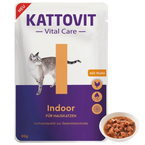 Kattovit Vital Care Indoor karma dla kota domowego kurczak saszetka 85 g
