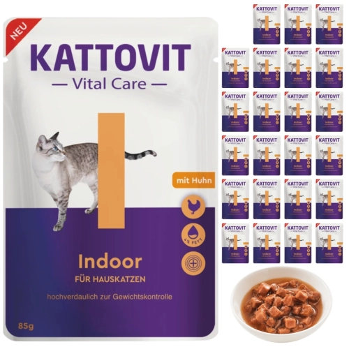 Kattovit Vital Care Indoor karma dla kota domowego kurczak saszetka 24x85g