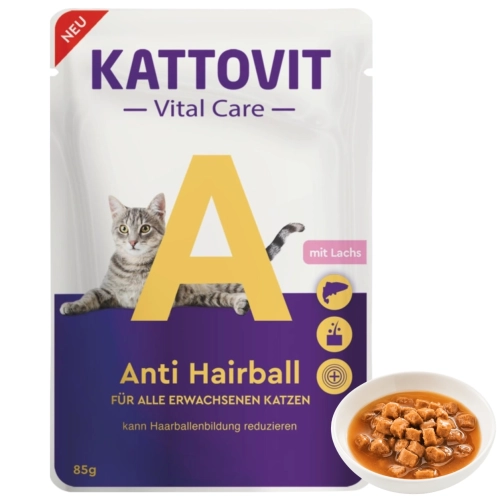 Kattovit Vital Care Anti Hairball karma dla kota łosoś odkłaczająca 85g