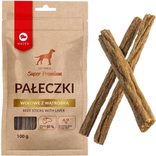 Maced Pałeczki wołowe z wątróbką 100g