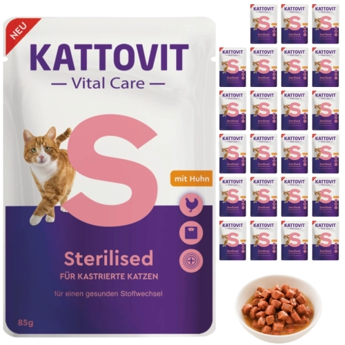 Kattovit Vital Care Sterilised karma dla kota po sterylizacji kurczak 24x85g