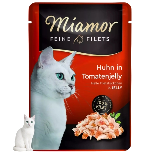 Miamor Feine Filets kurczak pomidor w galaretce karma dla kota lekka 100g