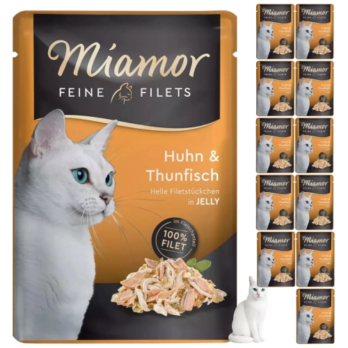 Miamor Feine Filets kurczak tuńczyk w galaretce karma dla kota 12x100g
