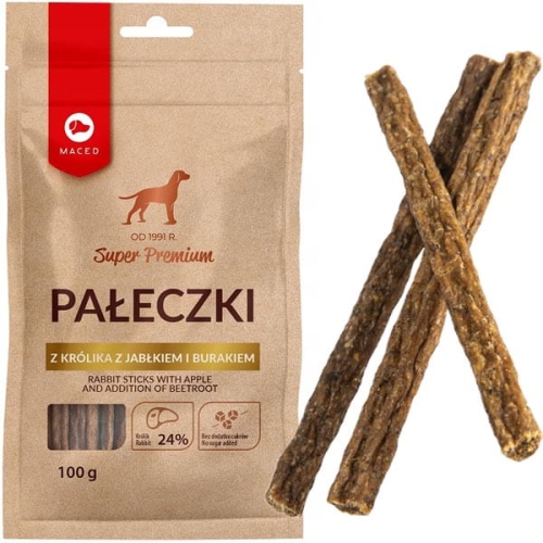 Maced Pałeczki z królika z jabłkiem burakiem 100g