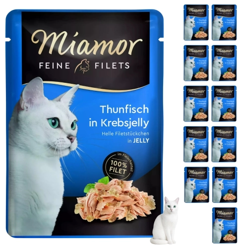 Miamor Feine Filets tuńczyk w galaretce krabowej karma kot 12x100g