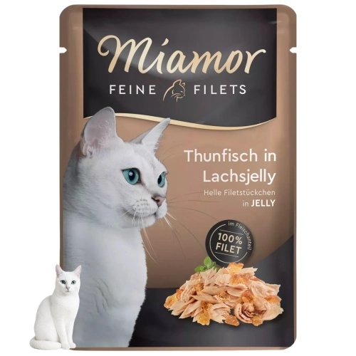 Miamor Feine Filets tuńczyk w galaretce łososiowej karma dla kota 100 g