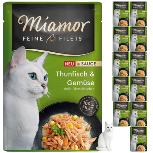 Miamor Feine Filets tuńczyk warzywa w sosie mokra karma kota 12x100g