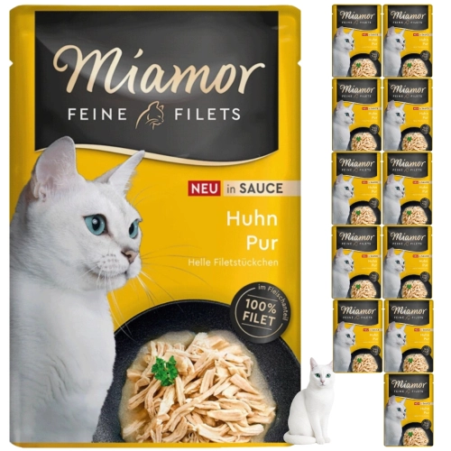 Miamor Feine Filets kurczak w sosie mokra karma kota bezzbożowa 12x100g