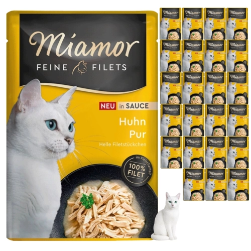 Miamor Feine Filets kurczak w sosie mokra karma kota bezzbożowa 24x100g