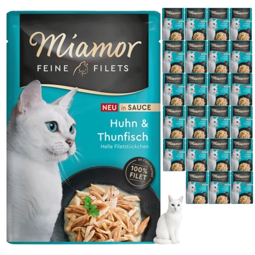 Miamor Feine Filets kurczak tuńczyk w sosie mokra karma kota 24x100g
