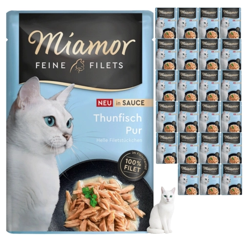 Miamor Feine Filets tuńczyk w sosie mokra karma kota bezzbożowa 24x100 g