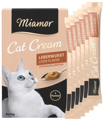 Miamor Cat Cream pasta wątróbka tymianek przysmak dla kota 6x15 g