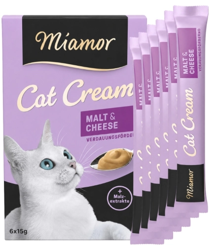 Miamor Cat Cream Malt pasta z serem 6x15g