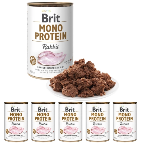 Brit Mono Protein Rabbit Królik 6x400g