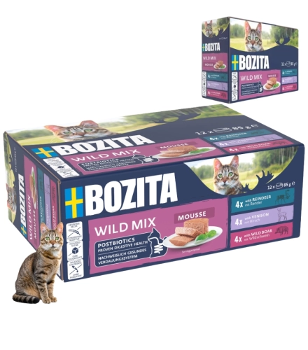 Bozita Mousse mix dziczyzny mus mokra karma dla kota puszka 12x85 g