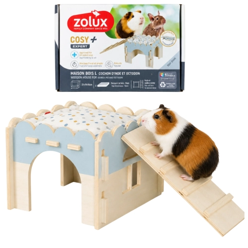 Zolux Domek drewniany dla kawii domowej myszoskoczka COSY 9mm