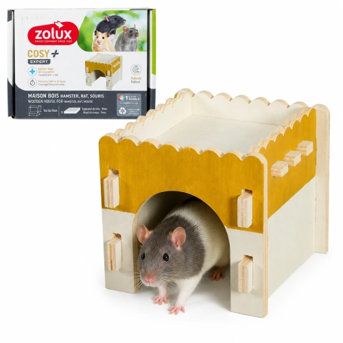 Zolux Domek drewniany dla chomika szczura myszy COSY 9mm