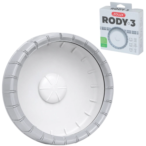 Zolux Rody3 kołowrotek karuzela biały dla chomika myszy gryzoni 14 cm