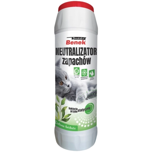 Super Benek neutralizator zapachów Zielona Herbata proszek kuweta kot 500 g
