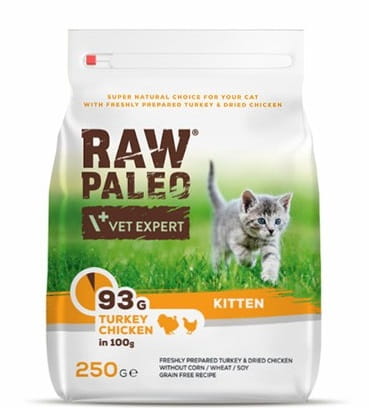 Raw Paleo Kitten Indyk Kurczak 250g